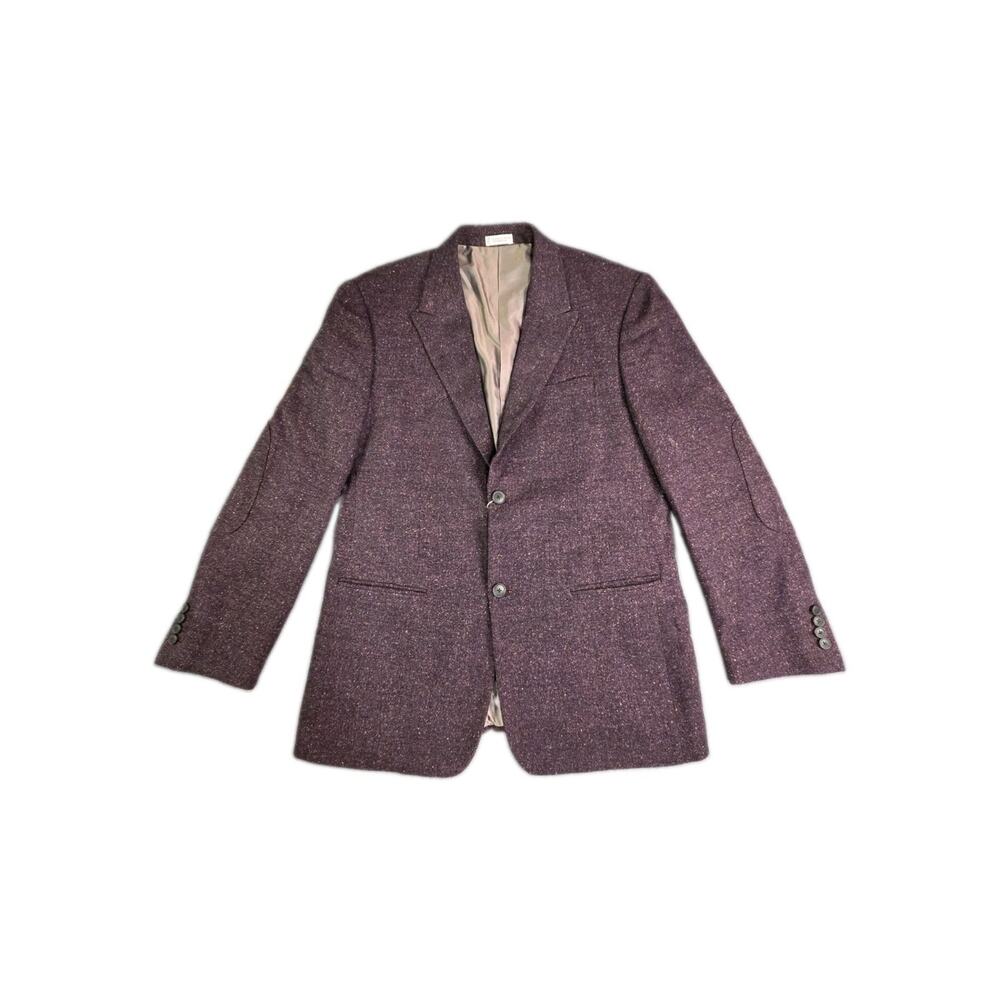 NWT Perry Ellis 42R Wool Silk Burgundy 2 Button City Fit Sport Coat Blazer Men's